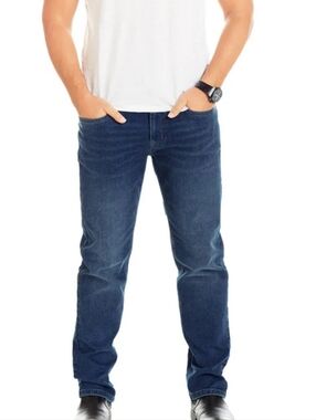 Men’s Straight Jeans in Medium Blue